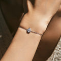 Pear-Cut CZ Water Drop Silver Bracelet