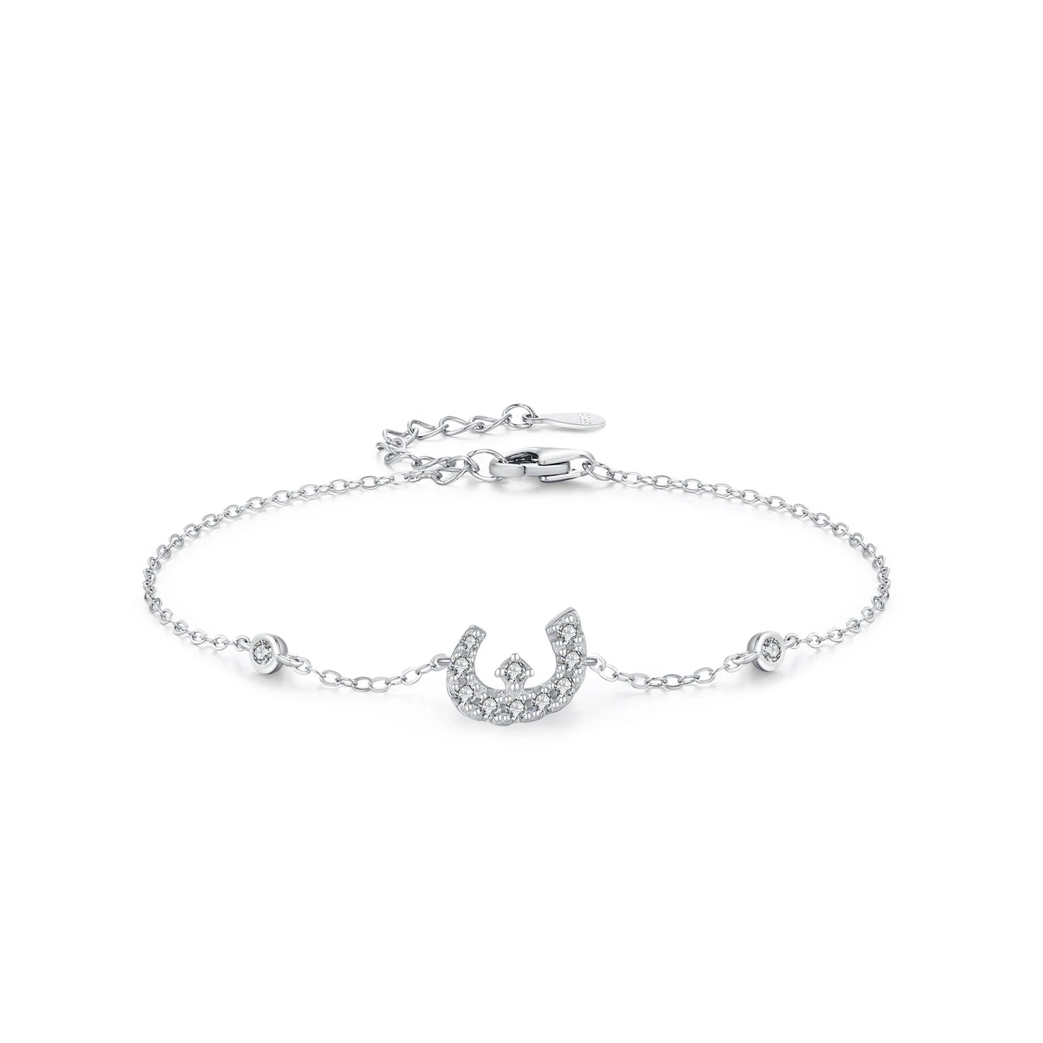 925 Sterling Silver Arabic Letter Chain Bracelet