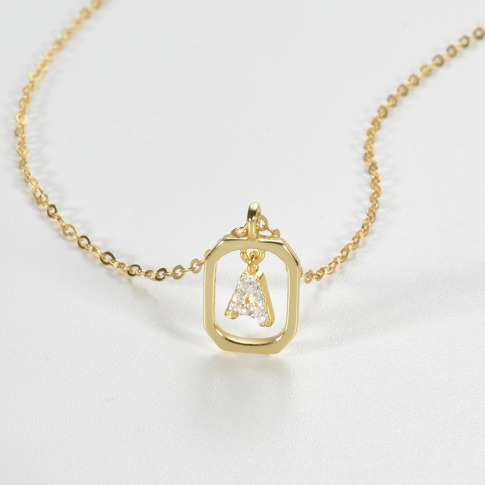 925 Silver Initial Pendant Necklace
