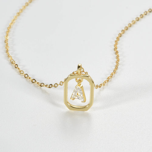 925 Silver Initial Pendant Necklace