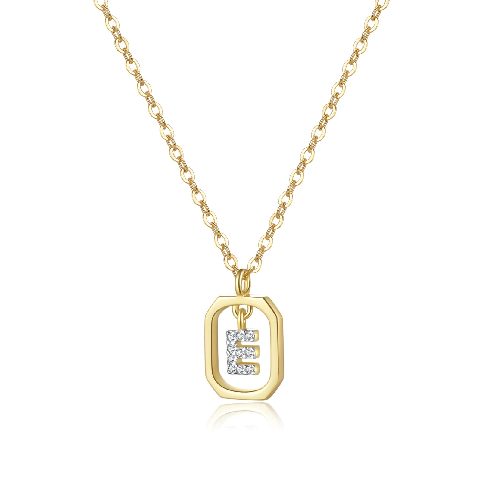925 Silver Initial Pendant Necklace