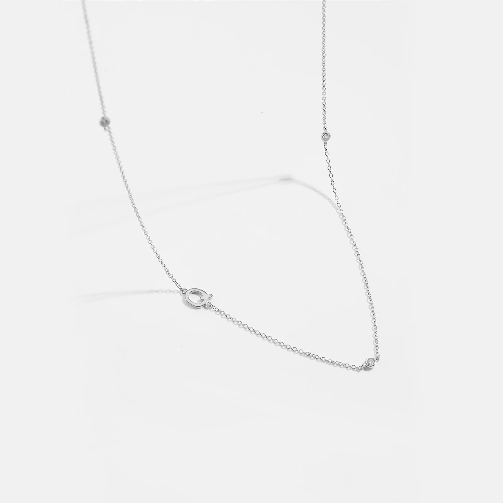 925 Silver Gold Initial Choker