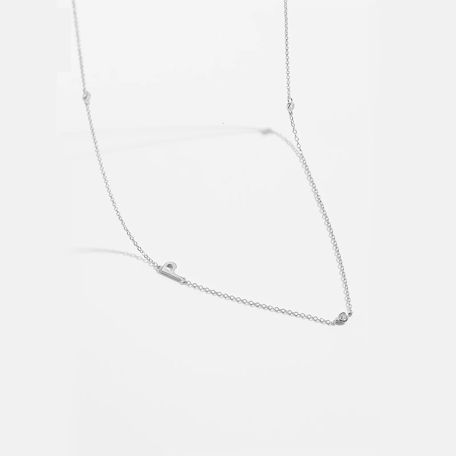 925 Silver Gold Initial Choker