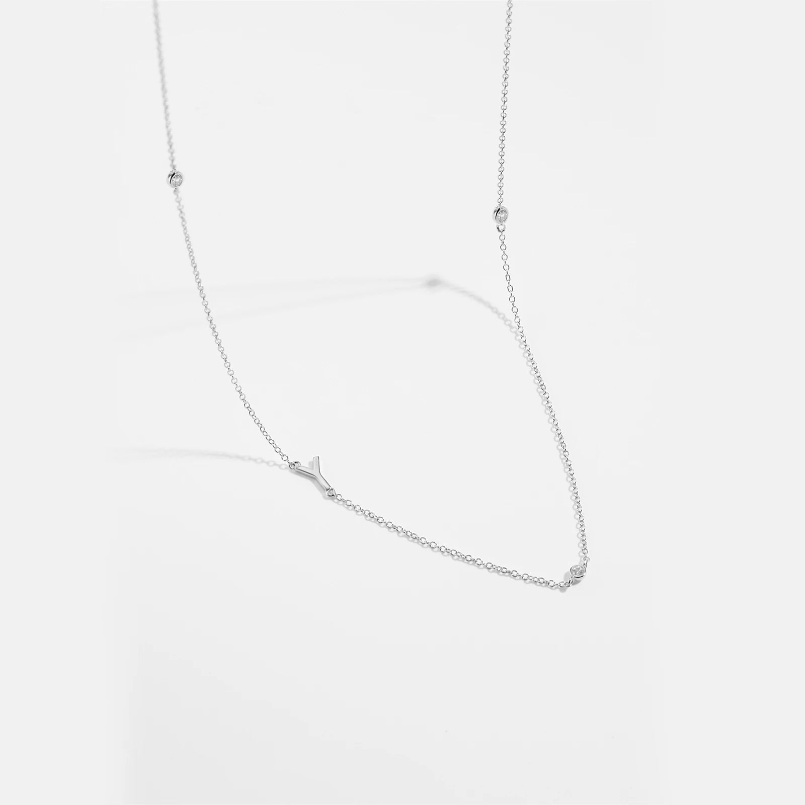 925 Silver Gold Initial Choker