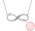 Custom 925 Silver Infinity Name Necklace