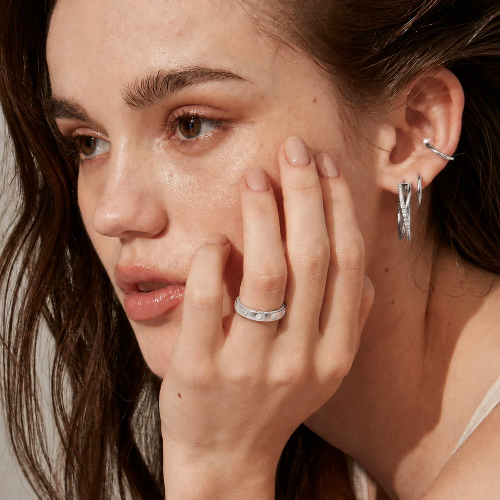 Brilliant Moissanite Solitaire Ring in S925 Silver