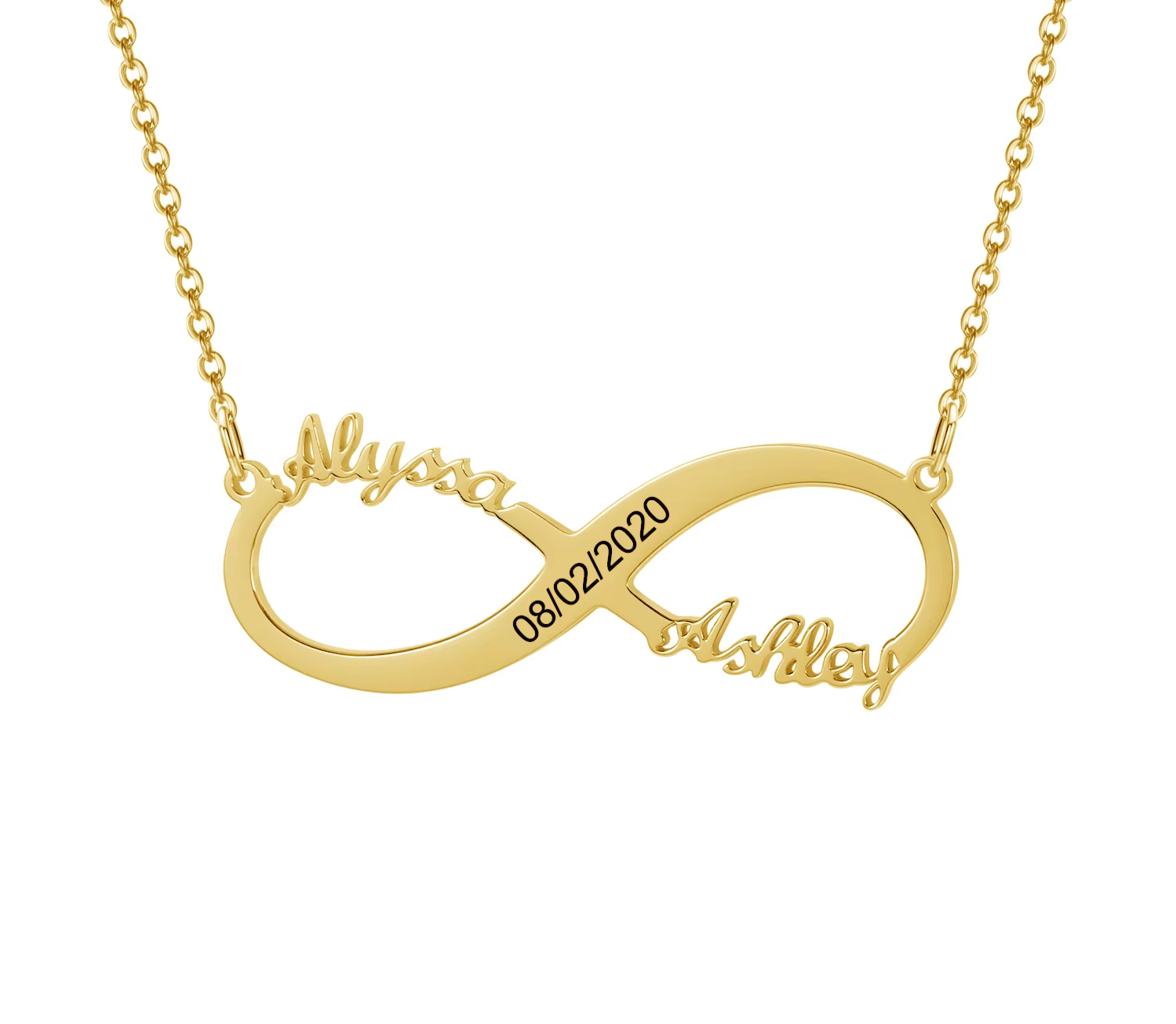 Custom 925 Silver Infinity Name Necklace