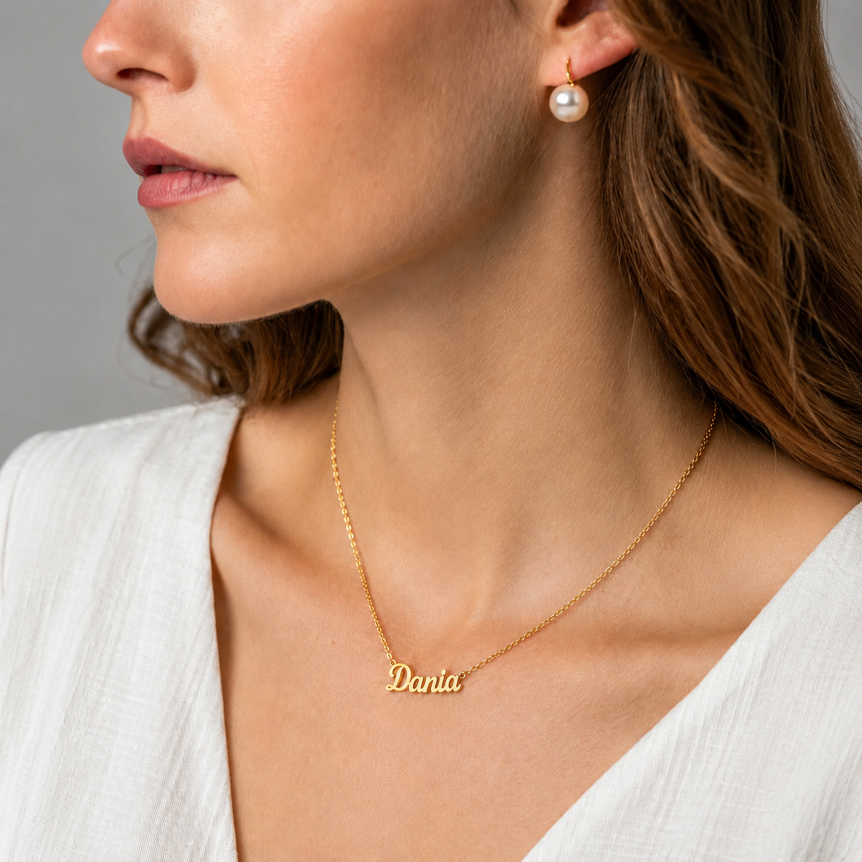 Custom 925 Silver Nameplate Necklace