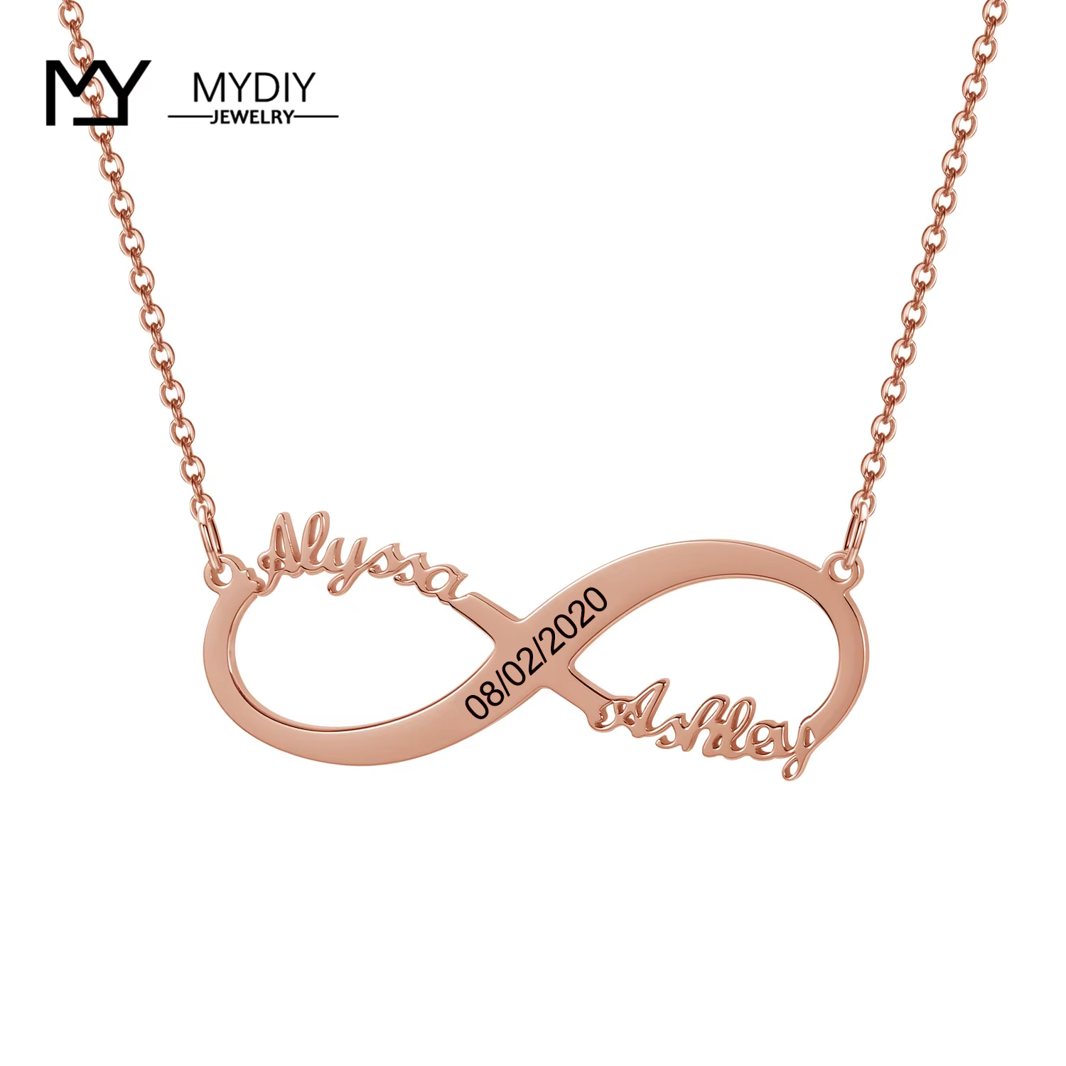 Custom 925 Silver Infinity Name Necklace